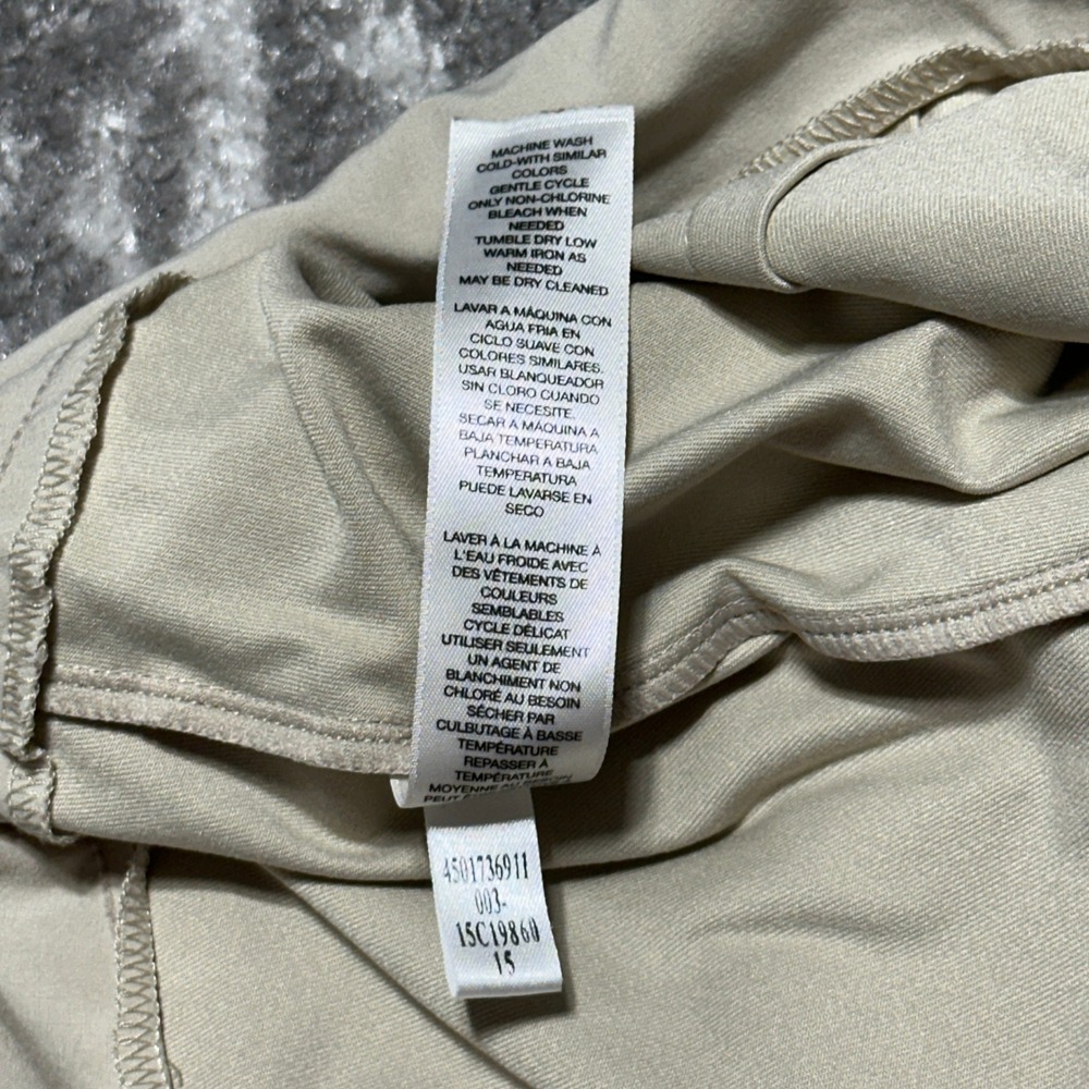Chico's Zenergy Golf Skort Women Size XL Tan Khaki Excellent Stretch Pockets - Picture 5 of 13